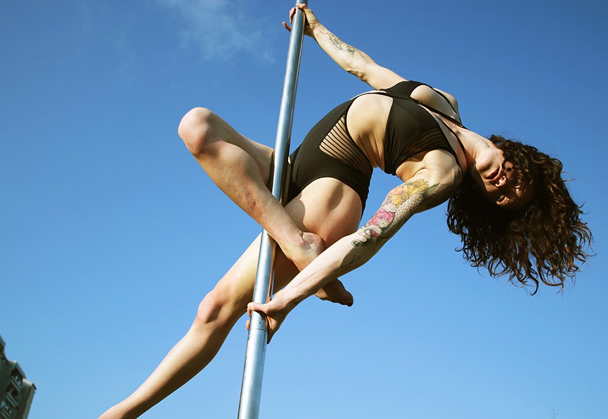 Carly Child fallen in love with every single style of pole dance