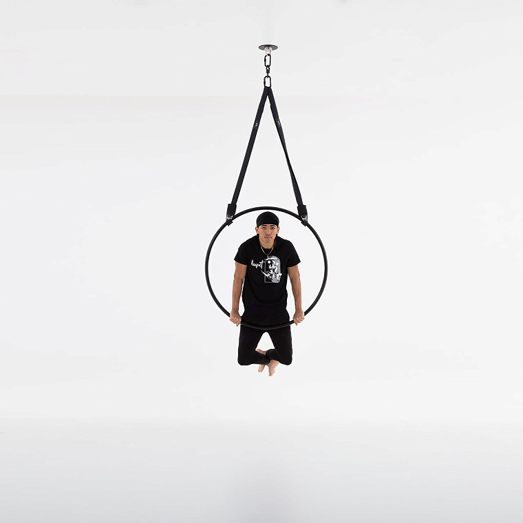 Lupit hoop/lyra black, tube diameter 30mm, convertible connection points (3 in 1 - none, single, twin), 3 outer diameters