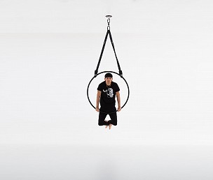 Lupit hoop/lyra black, tube diameter 30mm, convertible connection points (3 in 1 - none, single, twin), 3 outer diameters Lupit hoop/lyra black, tube diameter 30mm, convertible connection points (3 in 1 - none, single, twin), 3 outer diameters