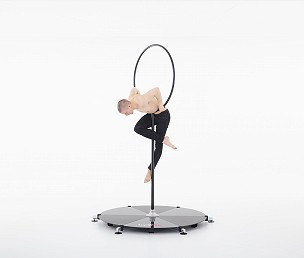 Lupit lollipop, black, tube diameter 30mm, inner diameter 950mm