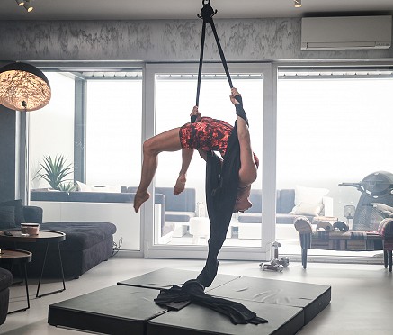 LUPIT Aerial silk, Soft black, minimum order 7m