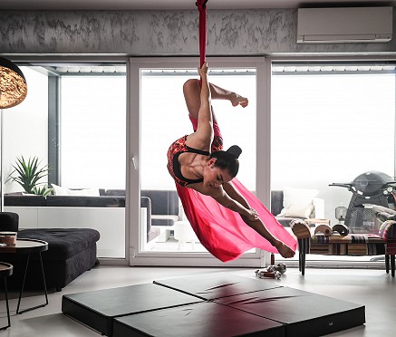 Lupit Aerial silk, Hot pink, minimum order 7m
