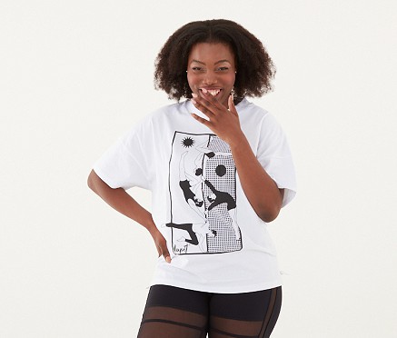 Lupit woman white, oversized T-shirt