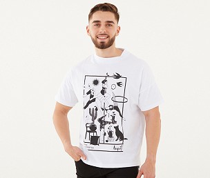Lupit oversized T-shirt/ gents white