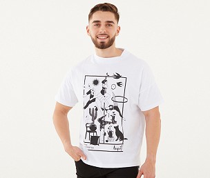 Lupit oversized T-shirt/ gents white