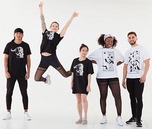 Lupit oversized T-shirt, ladies, black Lupit oversized T-shirt, ladies, black