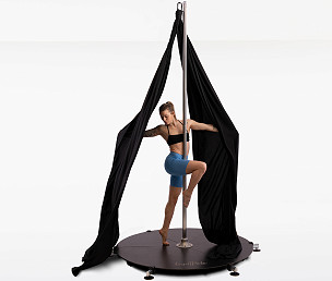 Lupit Aerial silk for stage, Soft black 7m Lupit Aerial silk for stage, Soft black 7m