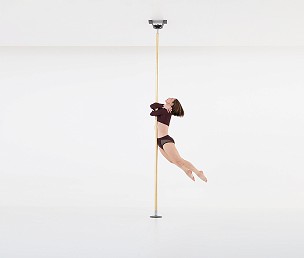 Lupit permanent studio champion pole, one piece, ceiling mount, brass, 45mm