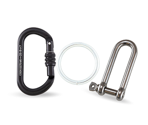 LUPIT Aerial stage silk rigging set (1x carabiner + 1x O ring + 1x shackle)