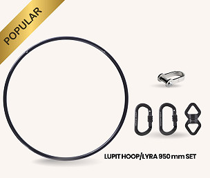 LUPIT HOOP/LYRA 950mm SET (1x hoop/lyra 950mm, 1x classic rigging mount, 2x carabiner, 1x swivel)