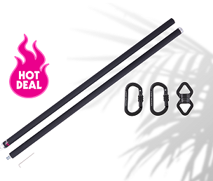 LUPIT FLYING POLE PRO SET (1x flying pole pro, 2x carabiner, 1x swivel)